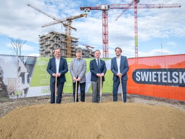 Wohnen im Village: Spatenstich für Mietwohnungen